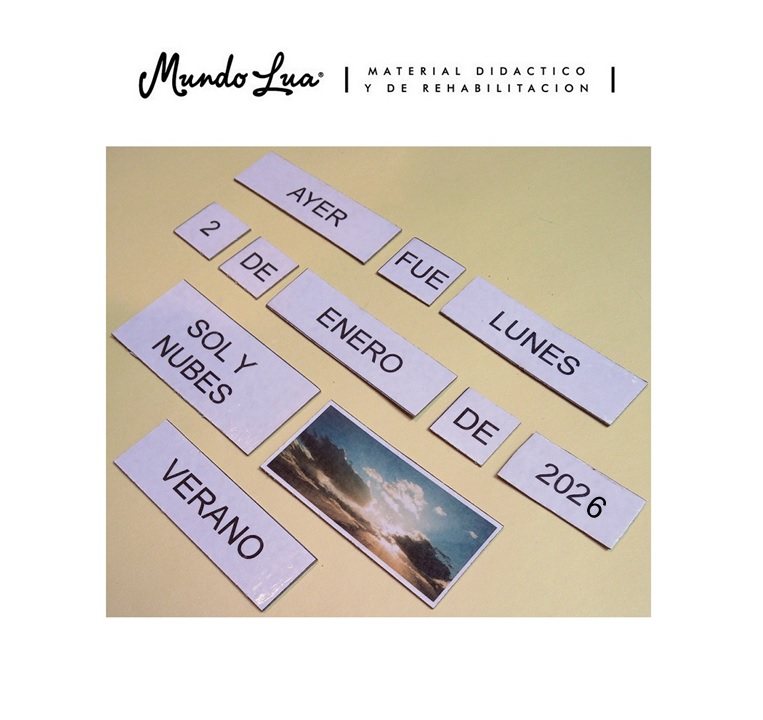 ALMANAQUE / CALENDARIO LETRA 1 CM./ 54 FICHAS